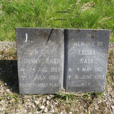 SASS John Girt 1883-1968 &amp; Louisa 1901-1984