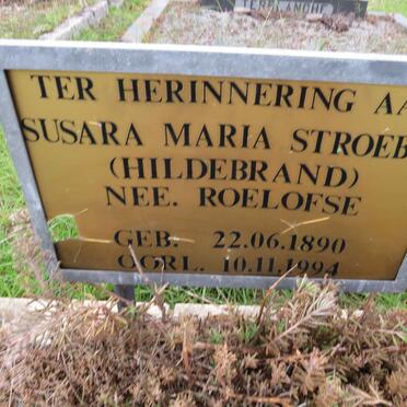 STROEBEL Susara Maria formerly HILDEBRAND nee ROELOFSE 1890-1994
