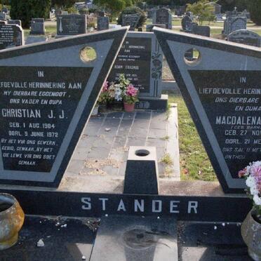 STANDER Christian J.J. 1904-1972 &amp; Magdalena J.H.E. BARNARD 1907-1977