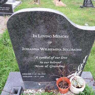 SOLOMONS Johanna Wilhemina 1920-2008