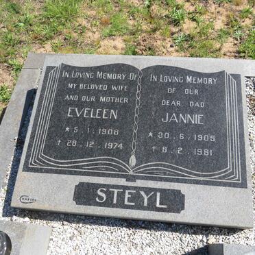 STEYL Jannie 1905-1981 &amp; Eveleen 1908-1974 :: STEYL John Henry 1932-1985 :: STEYL Joyce 1931-2002