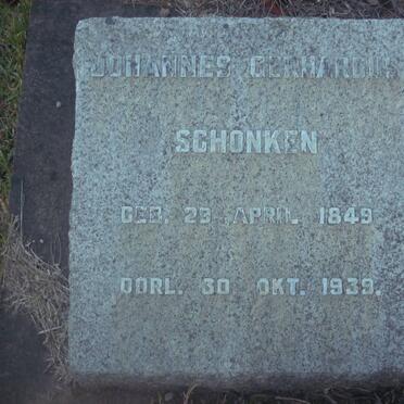 SCHONKEN Johannes Gerhardus 1849-1939