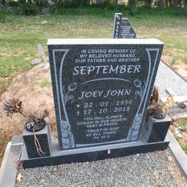 SEPTEMBER Joey John 1956-2018