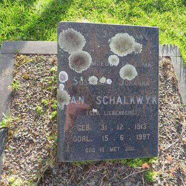 SCHALKWYK Susanna Johanna, van nee LIEBENBERG 1913-1997