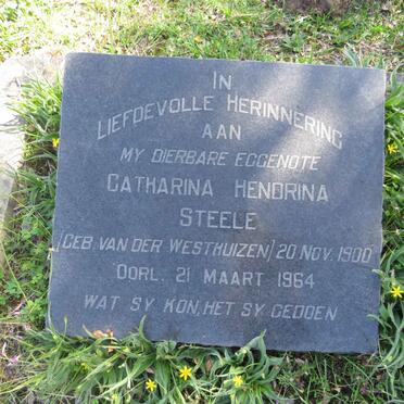 STEELE Catharina Hendrina nee VAN DER WESTHUIZEN 1900-1964