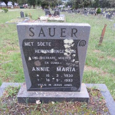 SAUER Annie Maria 1930-1993