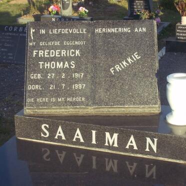 SAAIMAN Frederick Thomas 1917-1997