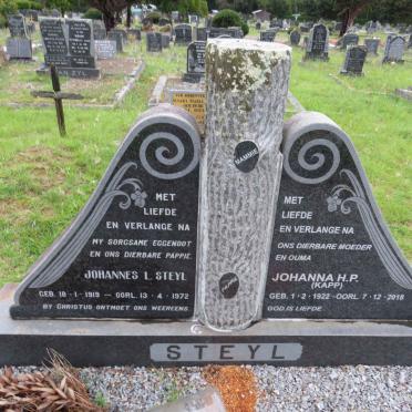 STEYL Johannes S. 1919-1972 & Johanna H.P. KAPP 1922-2018