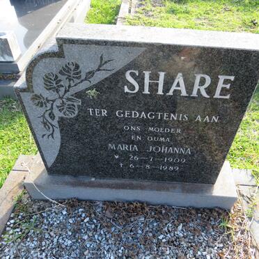 SHARE Maria Johanna 1909-1989
