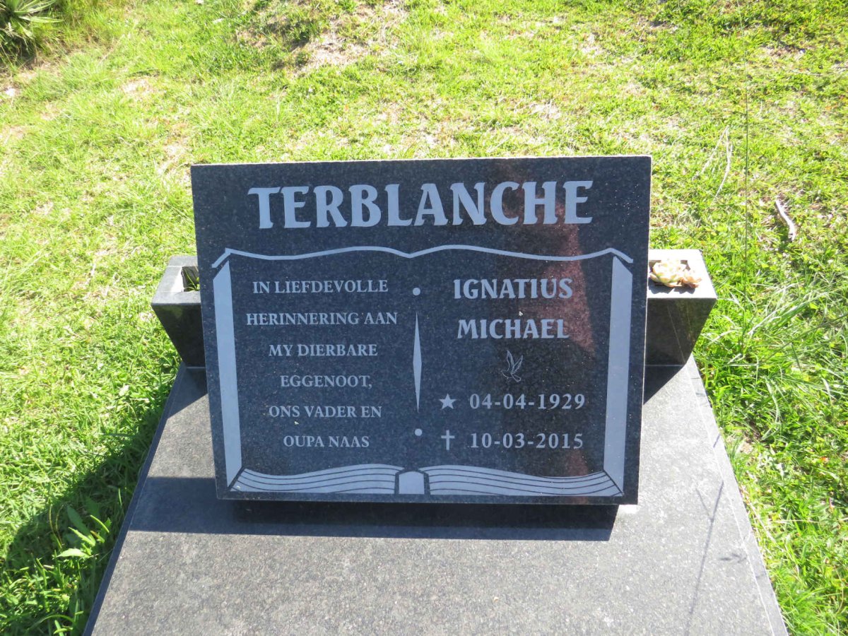 TERBLANCHE Ignatius Michael 1929-2015