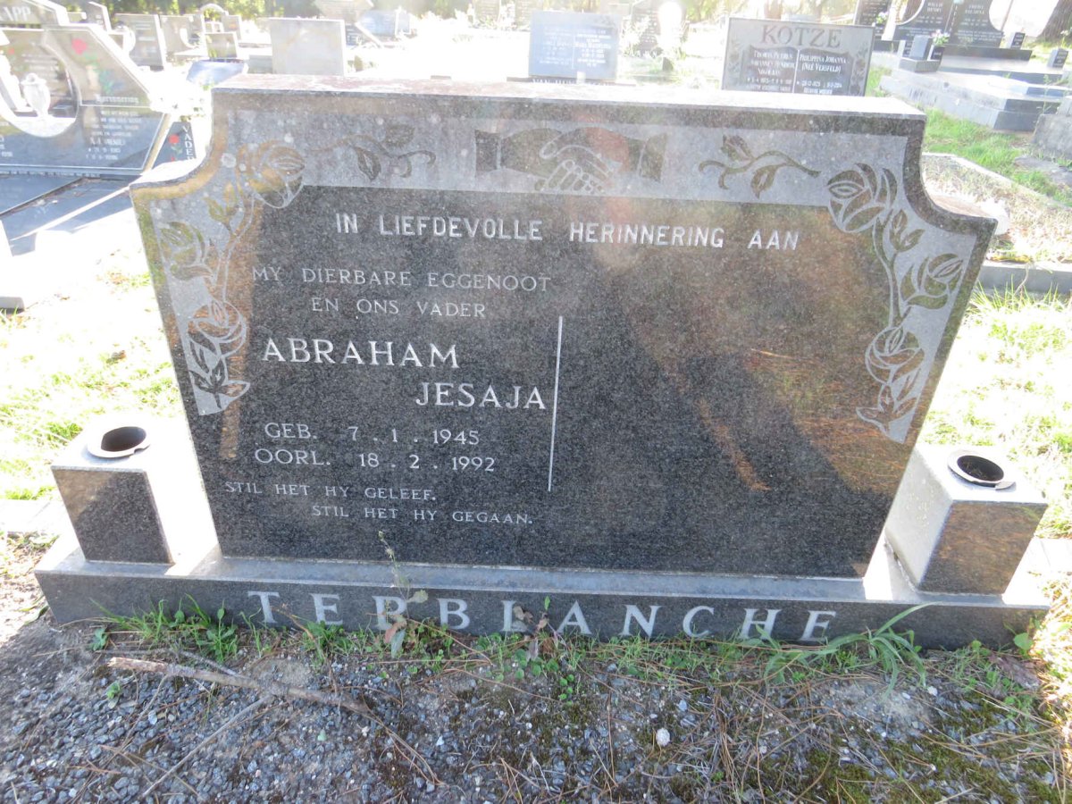 TERBLANCHE Abraham Jesaja 1945-1992