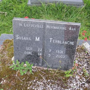 TERBLANCHE Susara M. 1931-2003