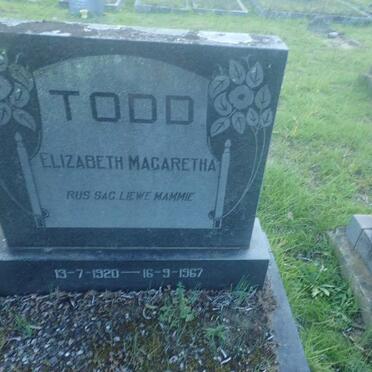 TODD Elizabeth Magaretha 1920-1967