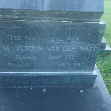 WATT Irene Verdun, van der 1919-1967