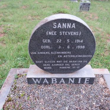 WABANIE Sanna nee STEVENS 1914-1998