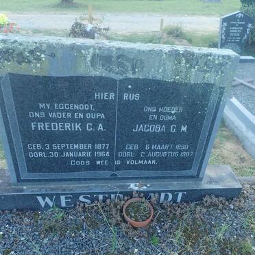 WESTRAADT Frederik C.A. 1877-1964 & Jacoba C.M. 1890-1987