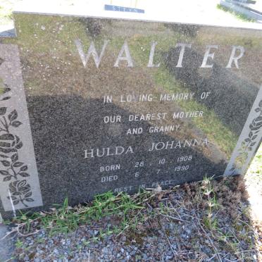 WALTER Hulda Johanna 1908-1990