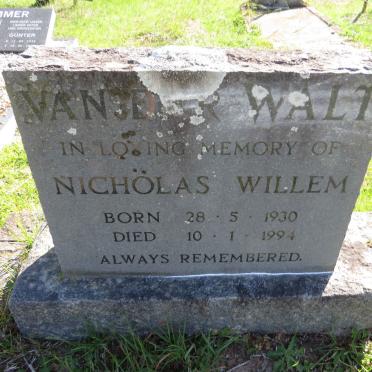 WALT Nicholas Willem, van der 1930-1994