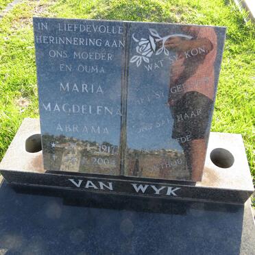 WYK Maria Magdalena Abrama, van 1917-2004
