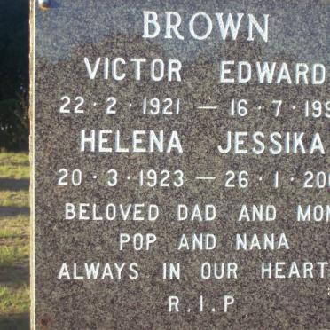 BROWN Victor Edward 1921-1990 &amp; Helena Jessika 1923-2000