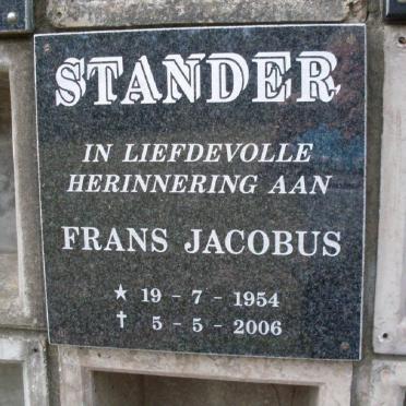 STANDER Frans Jacobus 1954-2006