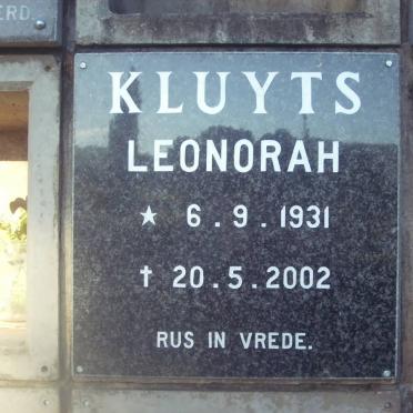 KLUYTS Leonorah 1931-2002