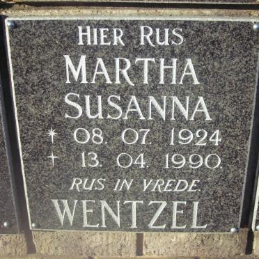 WENTZEL Martha Susanna 1924-1990