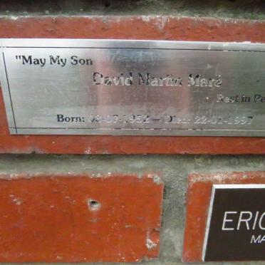 MARE David Martin 1952-1997
