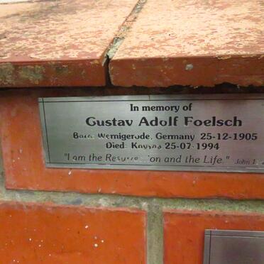 FOELSCH Gustav Adolf 1905-1994