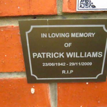 WILLIAMS Patrick 1942-2009