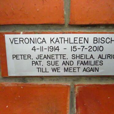 BISCHOF Veronica Kathleen 1914-2010