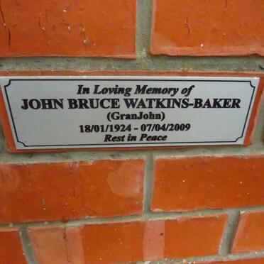 BAKER John Bruce, WATKINS- 1924-2009