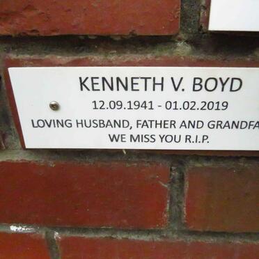 BOYD Kenneth V. 1941-2019