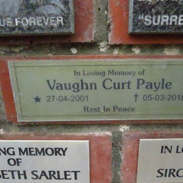 PAYLE Vaughan Curt 2001-2018