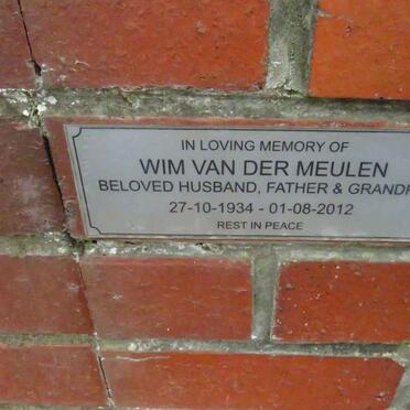 MEULEN Wim, van der 1934-2012