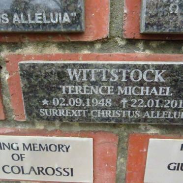 WITTSTOCK Terence Michael 1948-2015