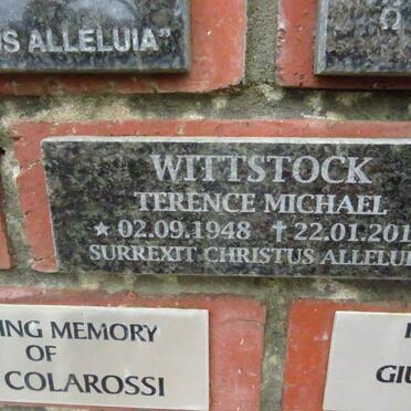 WITTSTOCK Terence Michael 1948-2015