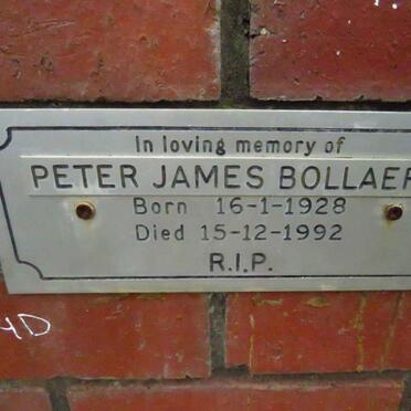 BOLLAERT Peter James 1928-1992
