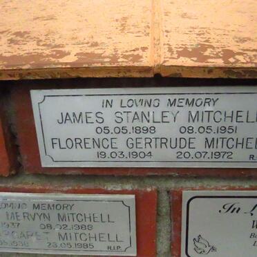 MITCHELL James Stanley 1898-1951 &amp; Florence Gertrude 1904-1972