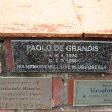 GRANDIS Paolo, de 1924-1966