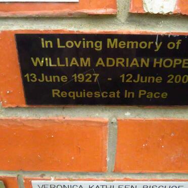 HOPE William Adrian 1927-2008