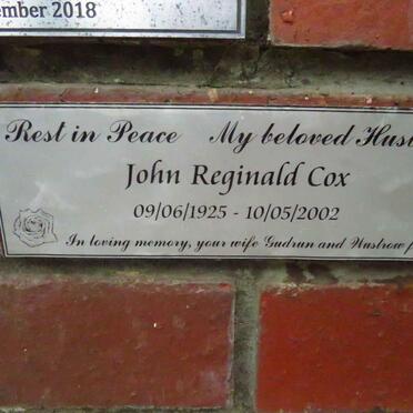 COX John Reginald 1925-2002