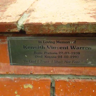 WARREN Kennith Vincent 1938-1993