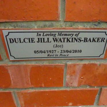 BAKER Dulcie Jill, WATKINS- 1927-2010