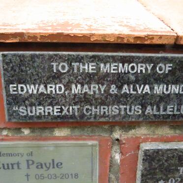 MUNDELL Edward :: MUNDELL Mary :: MUNDELL Alva