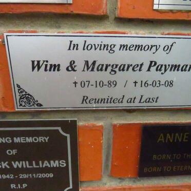 PAYMANS Wim -1989 &amp; Margaret -2008
