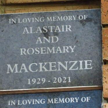 MACKENZIE Alastair &amp; Rosemary 1929-2021