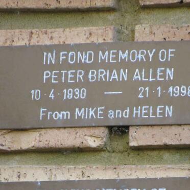 ALLEN Peter Brian 1930-1998