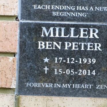 MILLER Ben Peter 1939-2014