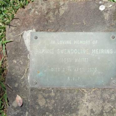 MEIRING Daphne Gwendoline nee WHITE -1970